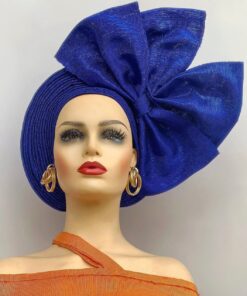 Trending Blue Auto Gele, One Size Fits All